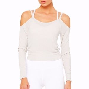 ALO Yoga Evolve Cold-Shoulder Top